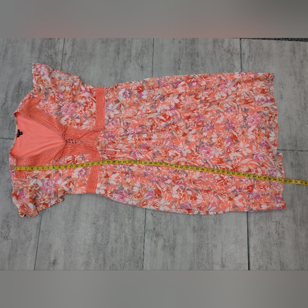 Torrid Women's Orange Floral Short Sleeve Maxi Dress Size 3x - Picture 7 of 12
